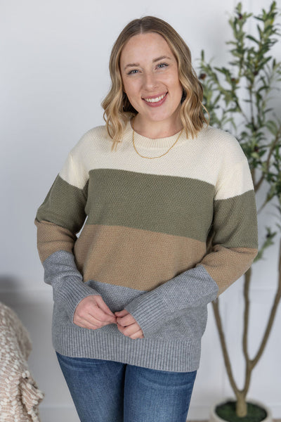 IN STOCK Colorblock Sweater - Neutral Mix
