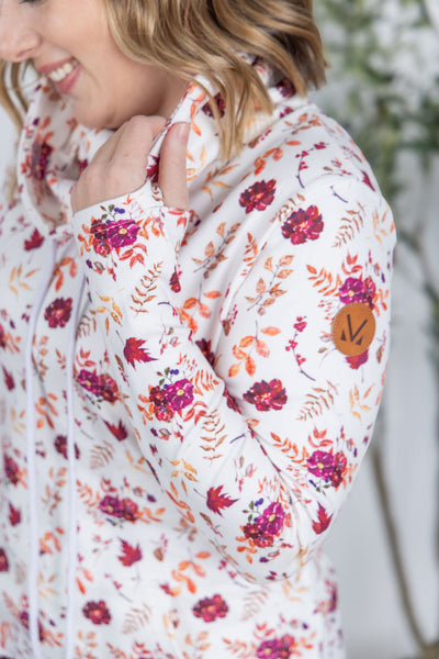 IN STOCK Soft Funnel Neck - Autumn Floral FINAL SALE