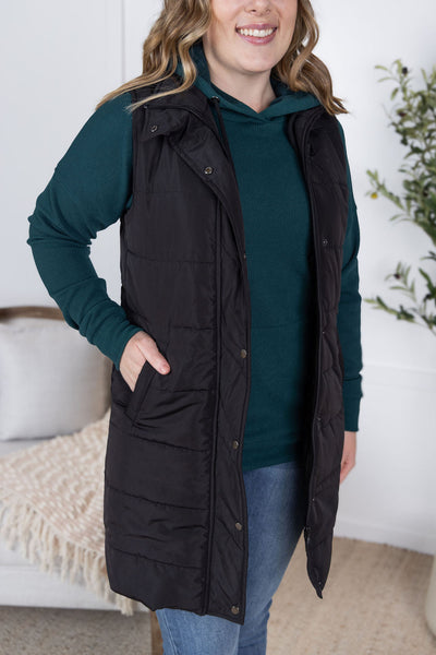 IN STOCK Harlow Long Vest - Black