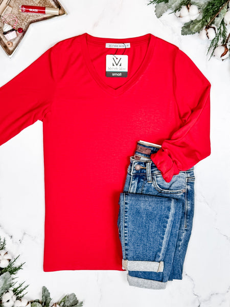 IN STOCK Larissa Long Sleeve - Red FINAL SALE