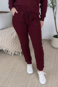 IN STOCK Corrine Joggers - Burgundy
