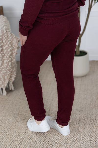 IN STOCK Corrine Joggers - Burgundy