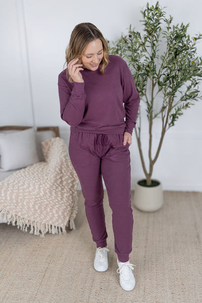 IN STOCK Corrine Joggers - Plum