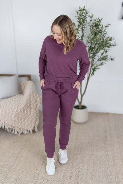 IN STOCK Corrine Joggers - Plum