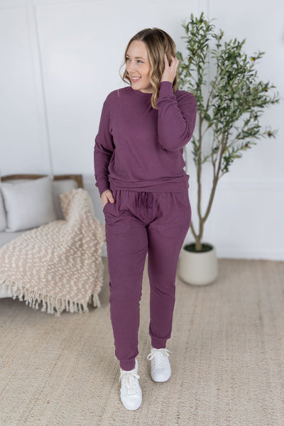 IN STOCK Corrine Joggers - Plum