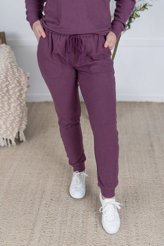 IN STOCK Corrine Joggers - Plum