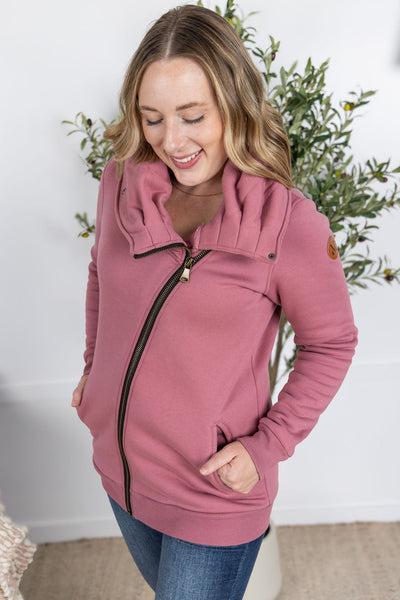 IN STOCK Quinn ZipUp Cowl - Mulberry