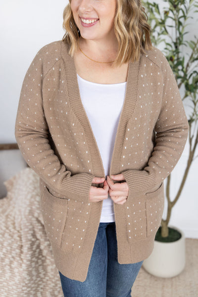 IN STOCK Dalilah Dot Cardigan - Tan