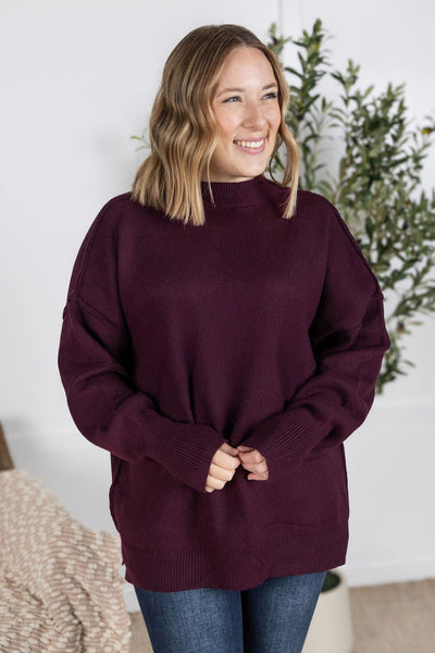 IN STOCK Aurora Cozy Sweater - Burgundy