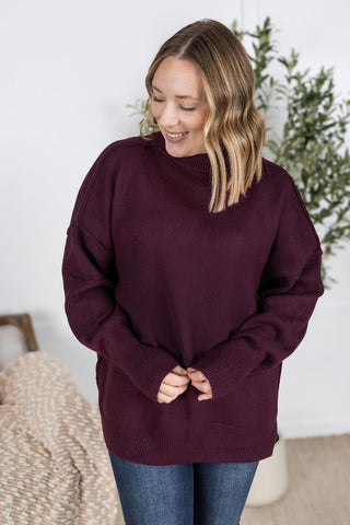 IN STOCK Aurora Cozy Sweater - Burgundy