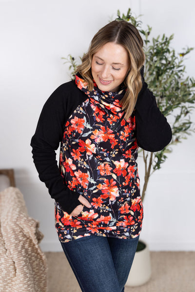 IN STOCK Zoey ZipCowl Sweatshirt - Sunset Floral