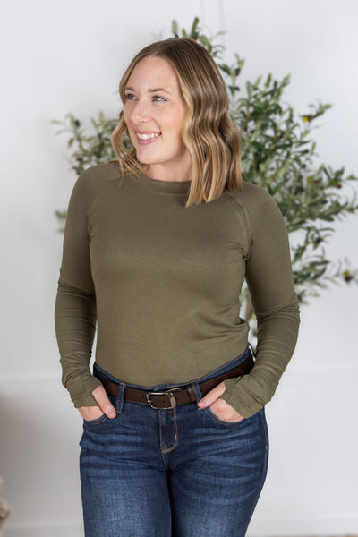 IN STOCK Blair Long Sleeve Top - Olive