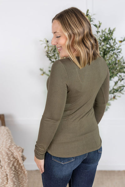 IN STOCK Alyssa Long Sleeve Top - Olive