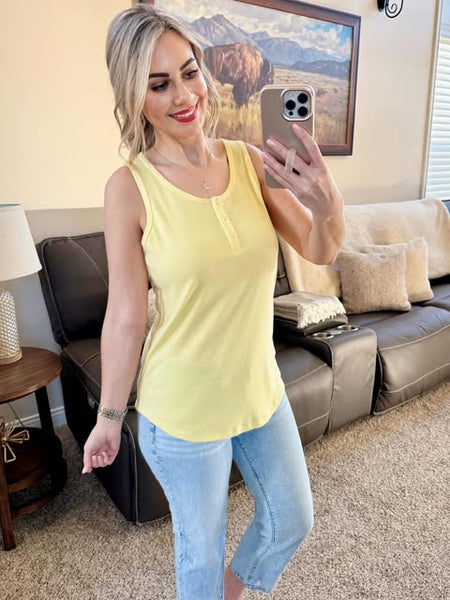IN STOCK Alison Henley Tank - Yellow FINAL SALE