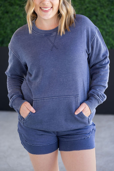 IN STOCK Vintage Wash Pocket Pullover - Nautical Navy