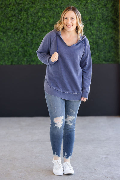 IN STOCK Vintage Wash Beach Hoodie - Nautical Navy