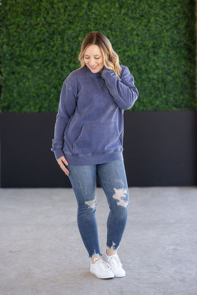 IN STOCK Vintage Wash Pocket Pullover - Nautical Navy