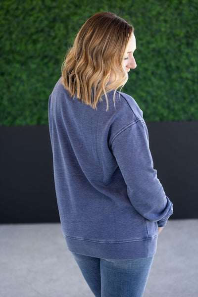 IN STOCK Vintage Wash Pocket Pullover - Nautical Navy
