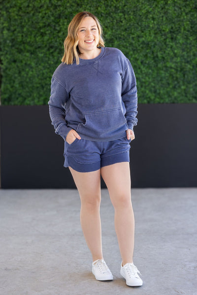 IN STOCK Vintage Wash Pocket Pullover - Nautical Navy