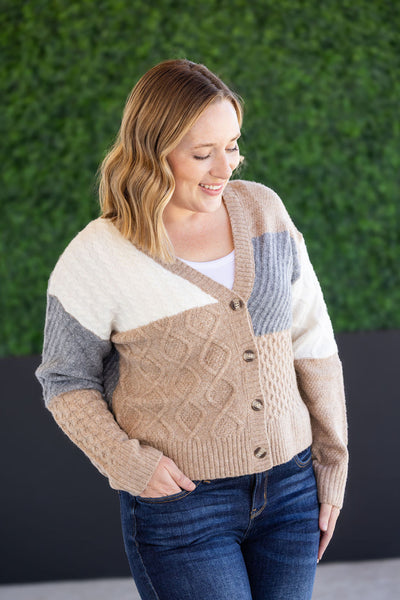IN STOCK Colorblock Cozy Cardigan FINAL SALE