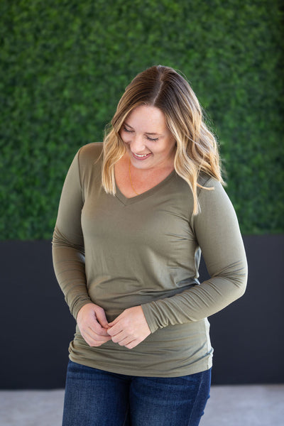 IN STOCK Larissa Long Sleeve - Olive FINAL SALE