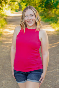 IN STOCK Tara Ribbed Tank - Hot Pink