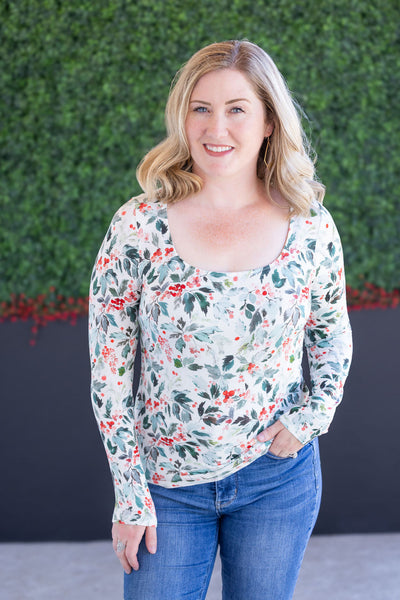 IN STOCK Alyssa Long Sleeve Top - Winter Berry FINAL SALE