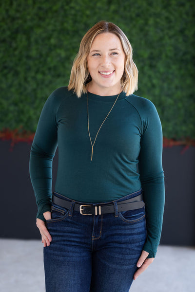 IN STOCK Blair Long Sleeve Top - Hunter Green FINAL SALE