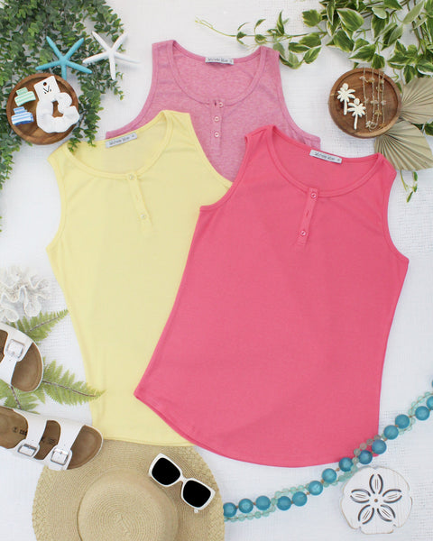 IN STOCK Alison Henley Tank - Yellow FINAL SALE