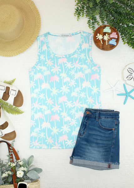 IN STOCK Ava Tank - Aqua Palm