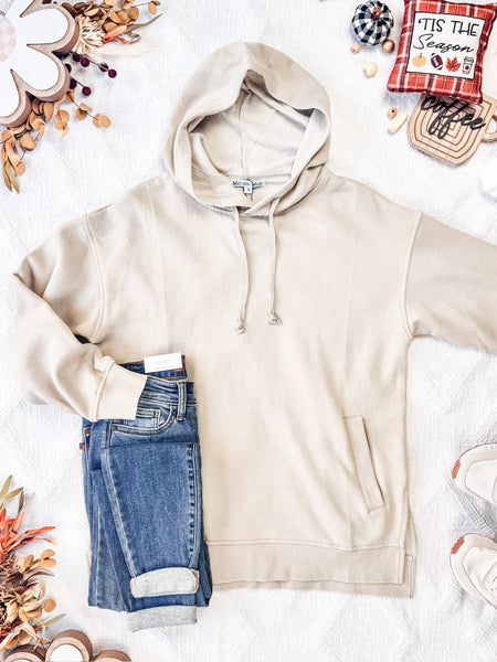 IN STOCK Vintage Wash Hoodie - Beige FINAL SALE