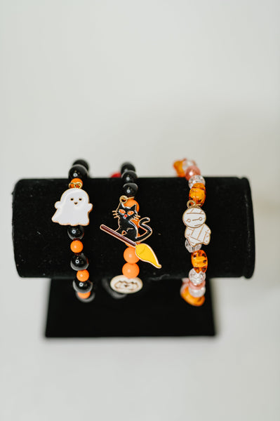 Boo Crew Elastic Beaded Bracelet Stack