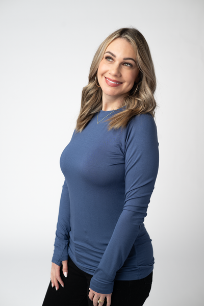 IN STOCK Blair Long Sleeve Top - Blue