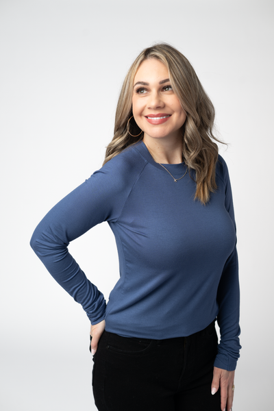 IN STOCK Blair Long Sleeve Top - Blue