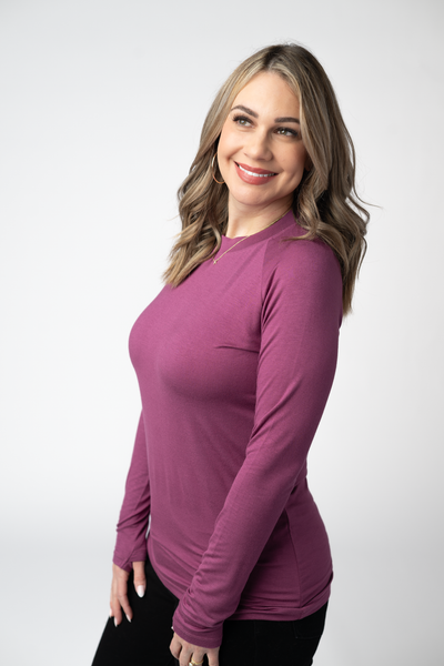 IN STOCK Blair Long Sleeve Top - Mulberry