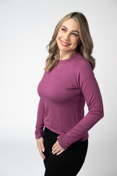 IN STOCK Blair Long Sleeve Top - Mulberry