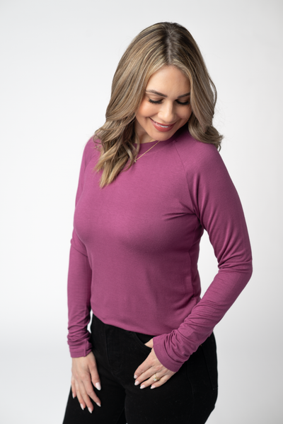 IN STOCK Blair Long Sleeve Top - Mulberry
