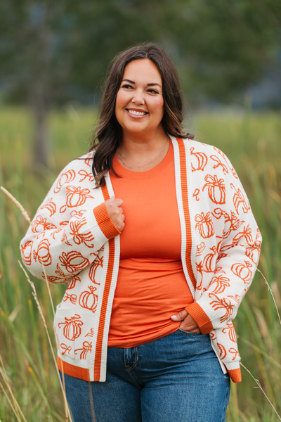 IN STOCK Pumpkins Pocket Cardigan FINAL SALE