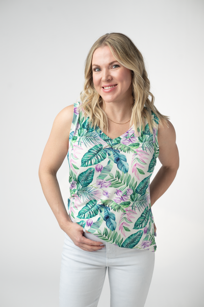 IN STOCK Noelle Tank - Tropical Leaf