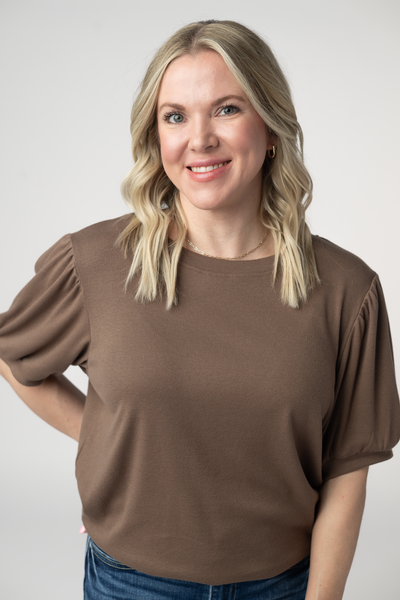 IN STOCK Katie Cozy Top - Mocha FINAL SALE