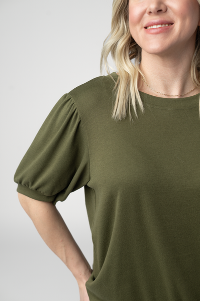 IN STOCK Katie Cozy Top - Olive FINAL SALE