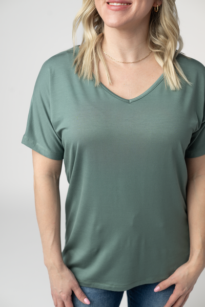 IN STOCK Chloe Cozy Top - Dusty Jade