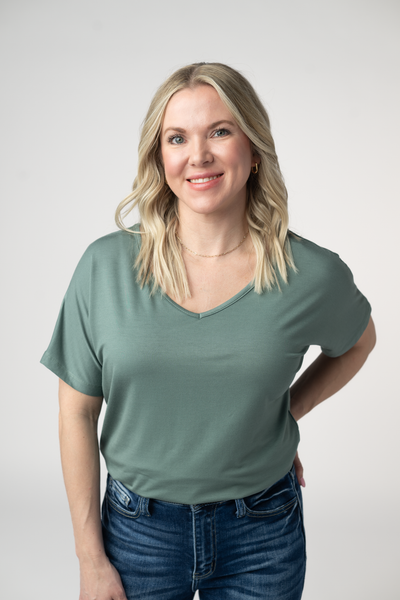 IN STOCK Chloe Cozy Top - Dusty Jade