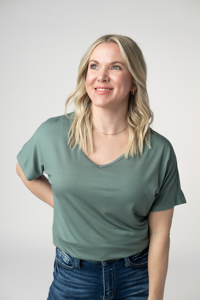 IN STOCK Chloe Cozy Top - Dusty Jade
