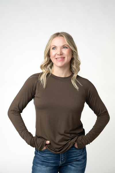 IN STOCK Blair Long Sleeve Top - Brown