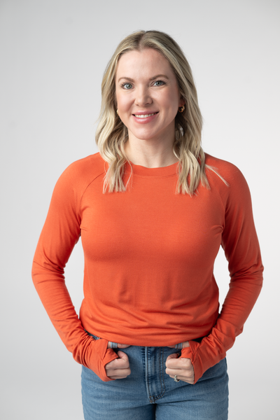 IN STOCK Blair Long Sleeve Top - Pumpkin