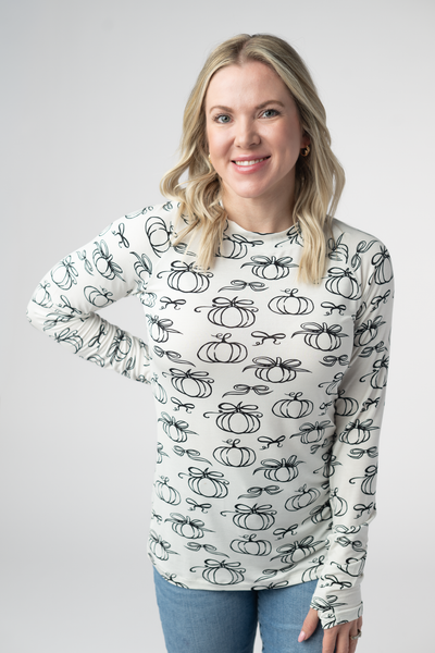 IN STOCK Blair Long Sleeve Top - Classic Pumpkins