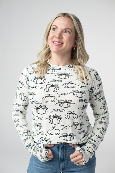 IN STOCK Blair Long Sleeve Top - Classic Pumpkins