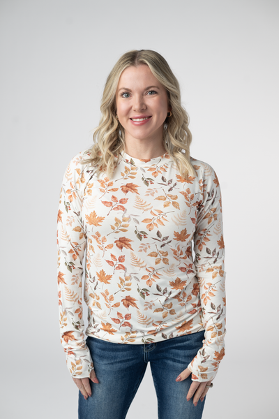 IN STOCK Blair Long Sleeve Top - Harvest Leaves