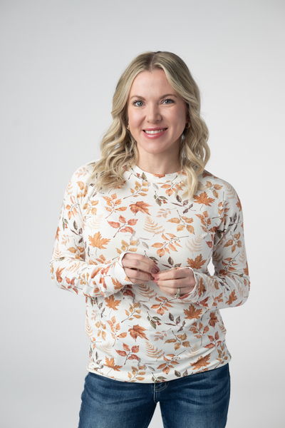 IN STOCK Blair Long Sleeve Top - Harvest Leaves